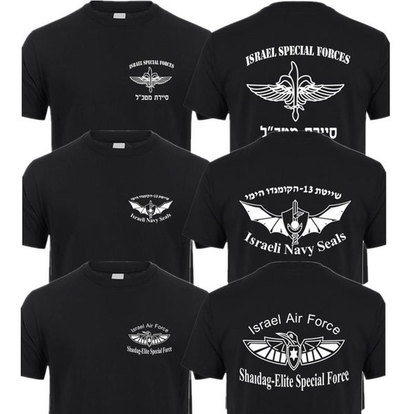 

men's t-shirts israel-defense-forces idf t shirt israel special forces navy sayeret matkal shayetet men t-shirt short sleeve cool qr-0, White;black