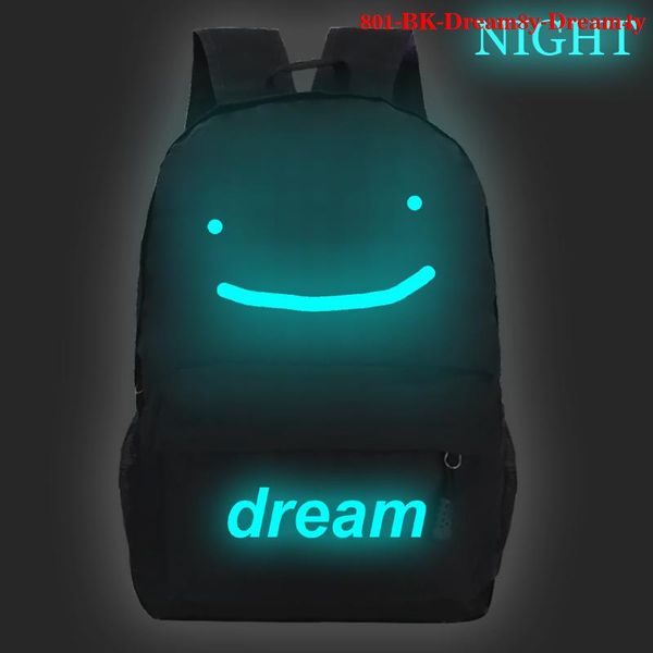 

backpack dream team school luminous bookbag merch smile print student boy girl daily mochila escolar