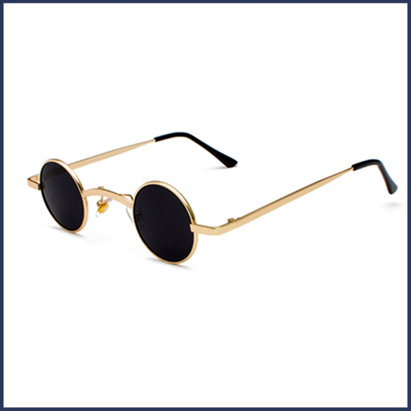 

fashion sunglasses frames small woman men's polarizing round frame circle bezel lenses decorative sun glasses with no degree glass, Black