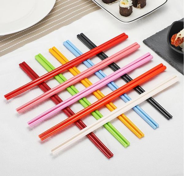 Colorido Pauzinhos de Melamina Chinese Hasht Chopstick Hotel Restaurante Especial Eco-Friendly Hashielf Tableware Cozinha Atacado