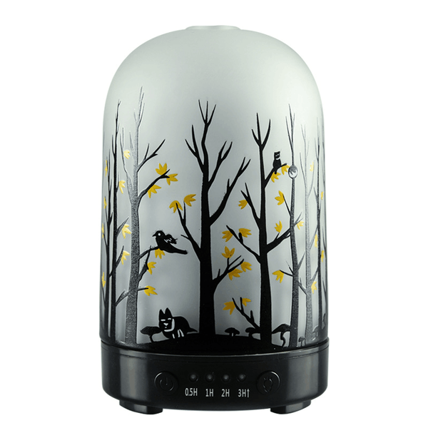 

glass air humidifier aroma diffuser essential oil aromatherapy machines fragrance ultrasonic for home led lights 100ml humidifiers