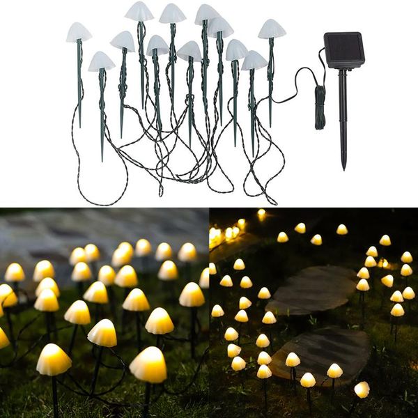 

lawn lamps led solar light mushroom string waterproof outdoor garden stakes yard art for home courtyard decoration