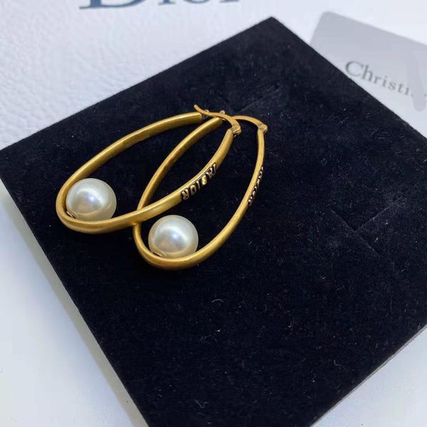 

design jewelry jiachao new letter pearl earrings for women, Golden