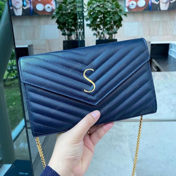 

retro classic luxury designer shoulder bag tote genuine leather chain women's woc men crossbody bags handbags wallet handbag pur