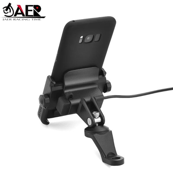 

motorcycle mirrors 4inches-6.6inches cell phone holder 19-33mm handlebar rearview mirror mount mobile gps stand usb charger