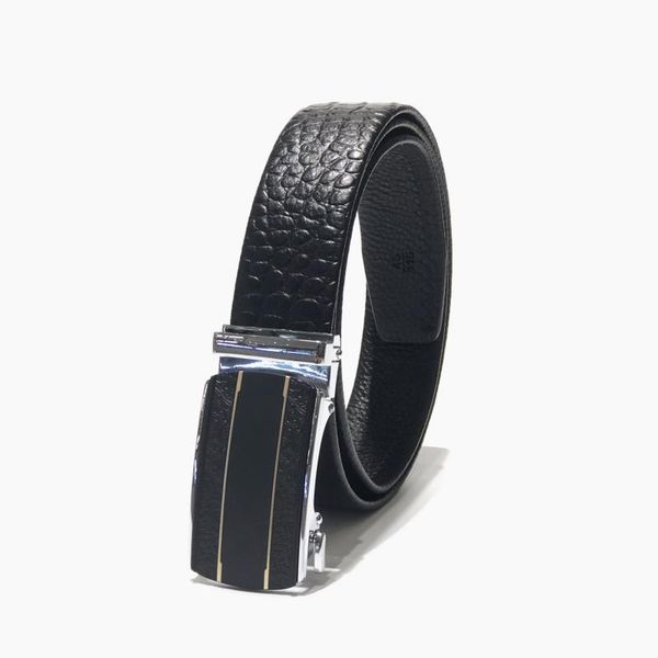 

belts exquisite embossed contrast color men's automatic buckle leather belt business confidence calm four seasons available, Black;brown