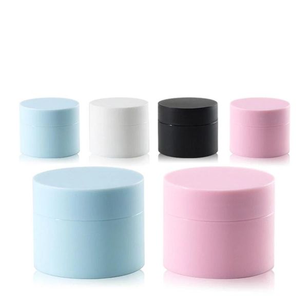 

storage bottles & jars whalesale 20/30ml frost cream container box makeup facial jar empty separate packing refillable pink blue