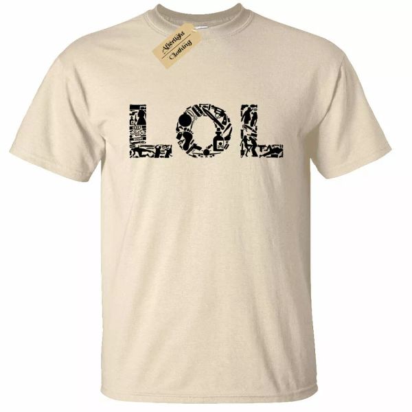 

lol mens t-shirt, White;black