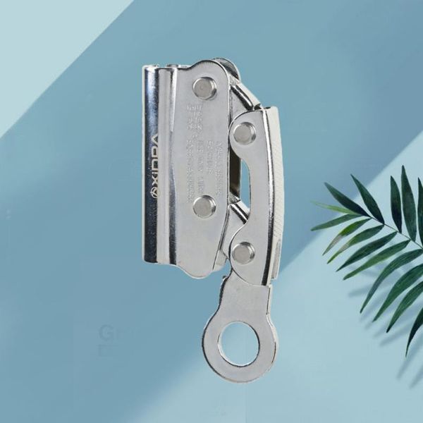 

cords, slings and webbing alloy steel climbing gliding lock buckle working at heights safe for outdoor (silver)