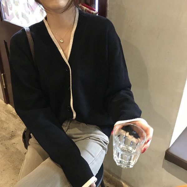 

women's knits & tees 2021 fashion clothing full v-neck cardigans cardigan women, White