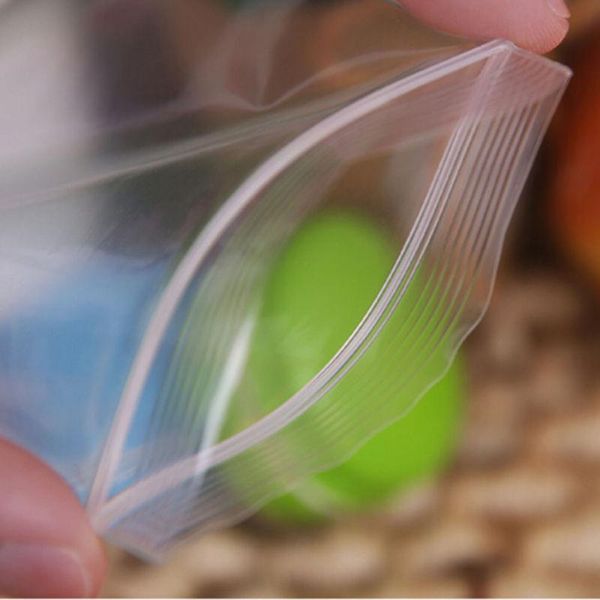 

100pcs thickening seal bags reclosable storage transparent dispenser dust pocket zipper holder bag clips