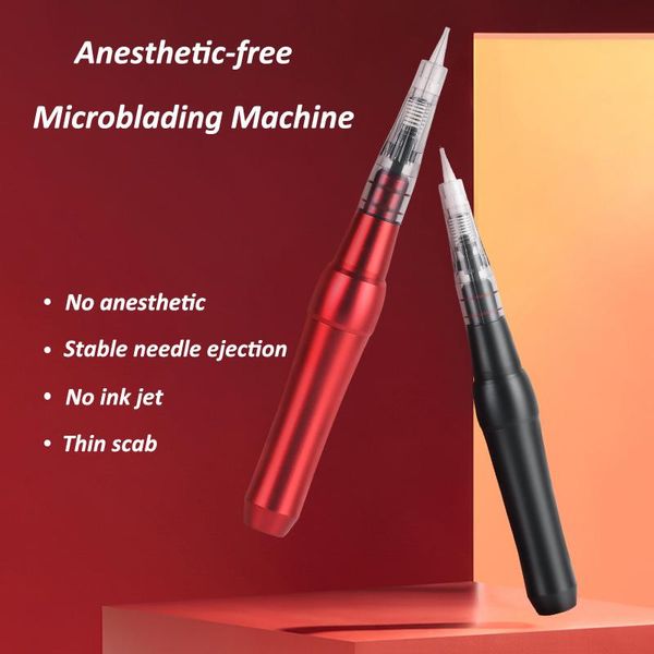 

tattoo guns kits 1set no microblading machine pen with needles digital gun for semi permanent makeup eyebrow lip