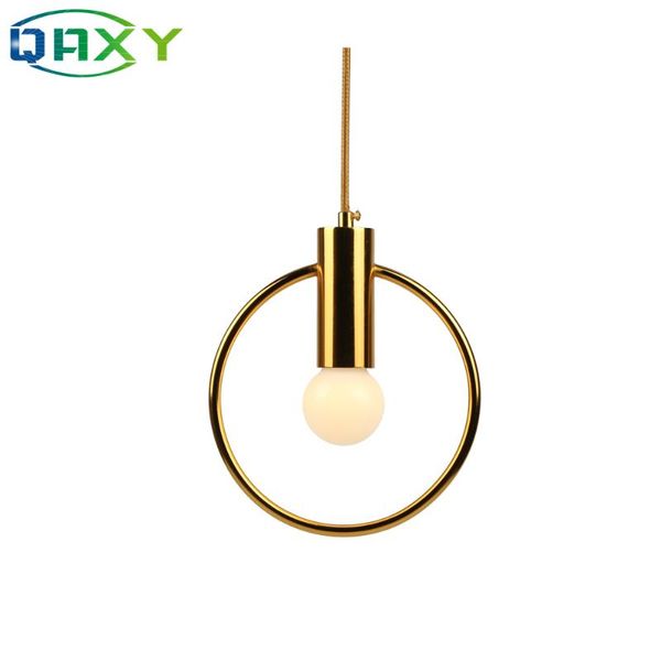 

pendant lamps 2021 arrival e27 post-modern golden round ring shaped lamp parlor other bedroom el hall lights[dh2233]