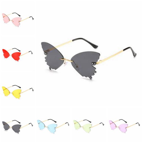 Kinder Sonnenbrille Schmetterling Strass Brillen Damen Steampunk Sonnenbrille Kinder Strand Brillen Mode Baby Zubehör 7 Farben BT6556