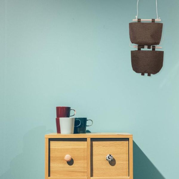 

set of wall integrated bags creative hanging baskets simple storage pouch sundries holder coffee boxes & bins