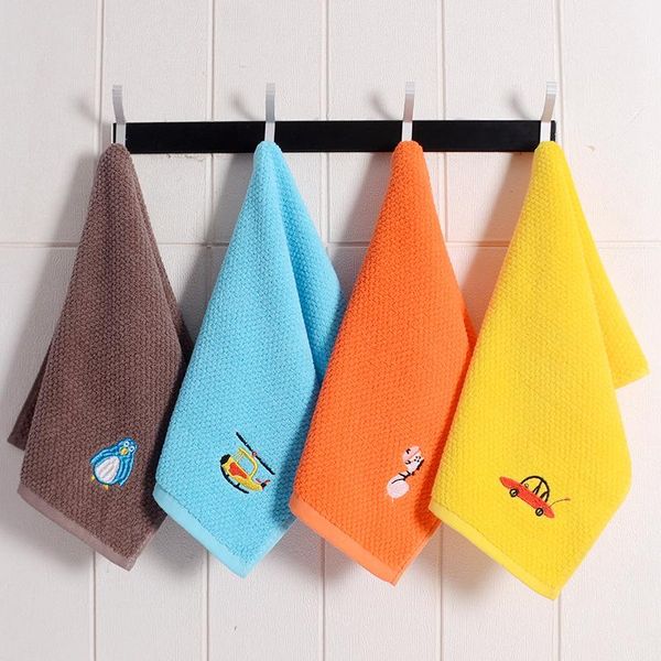 

towel 4pcs 100% cotton face 25*50cm soft absorbent children's honeycomb embroidery cartoon home daily gift