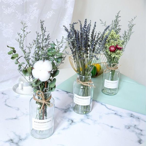 

natural dry lavender myosotis lover's grass daisy crystal billy button balls globe amaranth strawberry fruit diy bouquet decorative flo