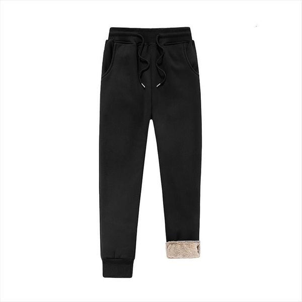 

winter sweatpants casual elastic cotton women pants fitness workout arrival male thickening wool trousers hip hop big 633, Black