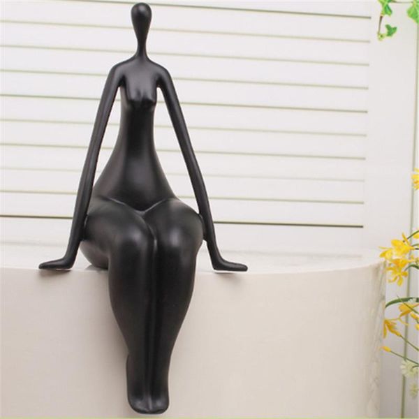 

wall clocks nordic abstract yoga figures resin sculpture creative living room tv cabinet art decoration home decor a991