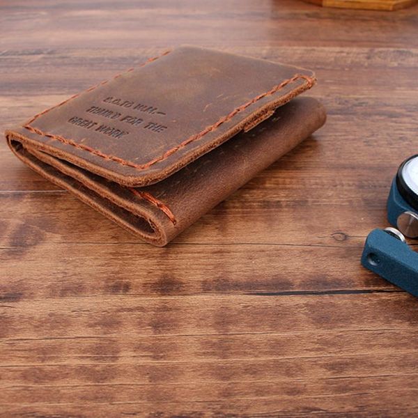 

wallets designer 100% genuine leather wallet men the secret life of walter mitty cow vintage crazy horse handmade, Red;black