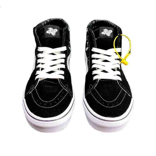 

longvance sk8 hi black and white skull cashew flower men's women's high sports leisure board shoes autumn winter trend canvas