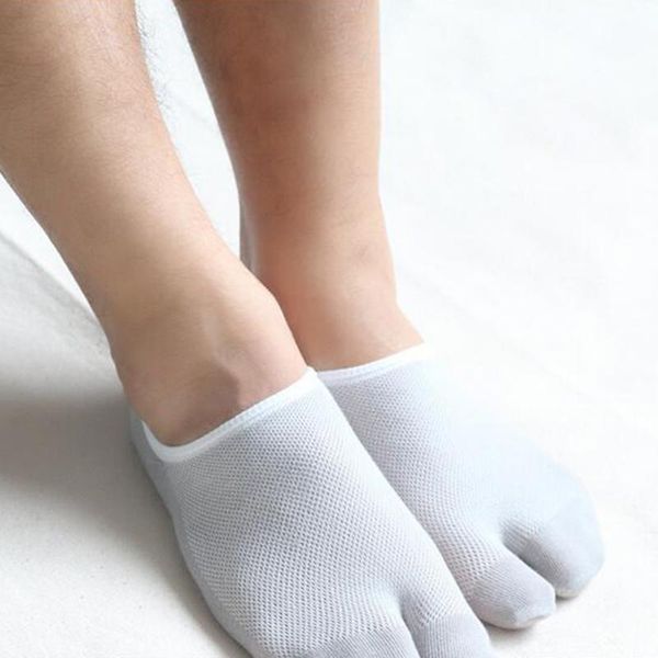 

men's socks 1 pair 2 toe flip flop male split tabi men sports anklets ninja geta, Black