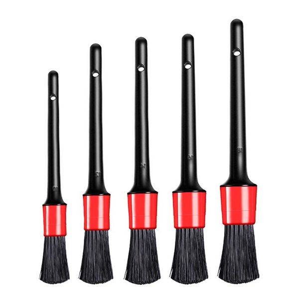 

5pcs/set detailing brush car wash for washing interior cleaning wheel gap rims dashboard air vent trim tool sponge