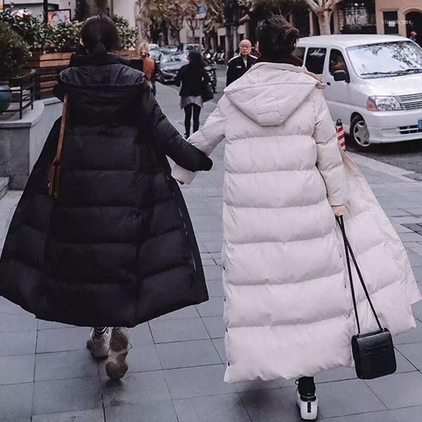 

women's down & parkas winter female long jacket 2021 coat cotton woman parka warmth hooded women coat1, Black