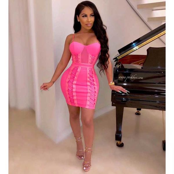 

attacked woman in pink yellow red spaghetti tight fitting-fitting mini celebrity cocktail party bandage dress, Black;gray