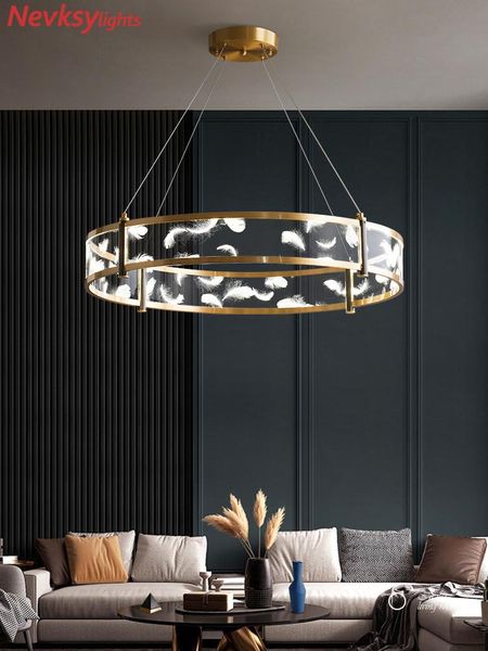

modern led chandelier living room ceiling with feather decoration lamp fixture kitchen pendant lamps bedroom chandeliers