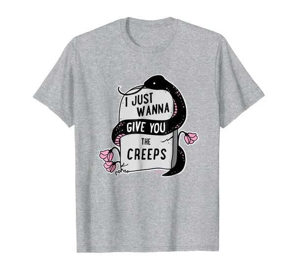 

i just wanna give you the creeps pastel goth snake cult tee, White;black