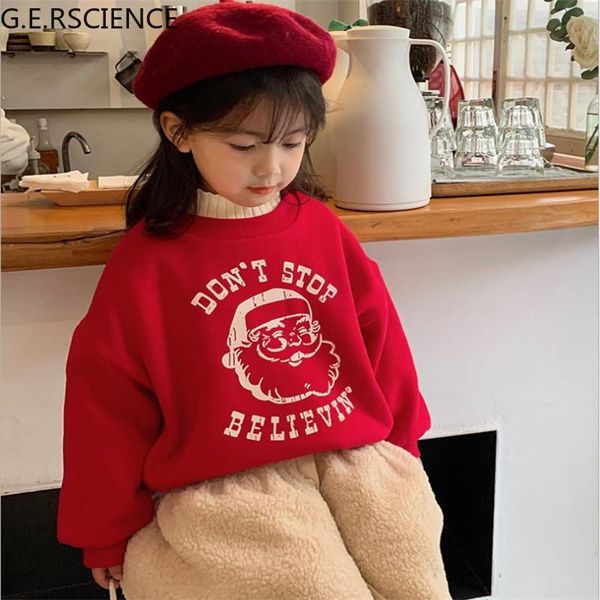 

winter 2021 girls sweater thick clothes children's boys warm clothing pullover, Blue