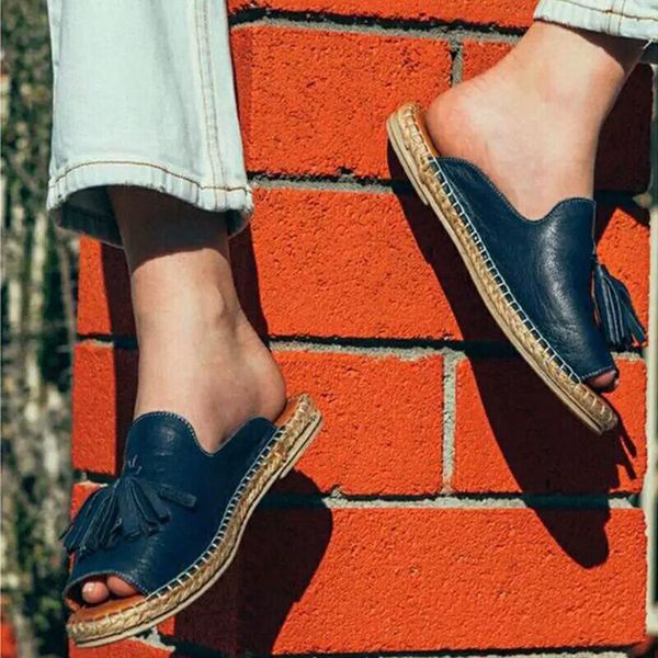 

slippers women ladies fashion flat casual men shoes slip on peep toe roman slipper sandals zapatos de mujer chaussure homme, Black
