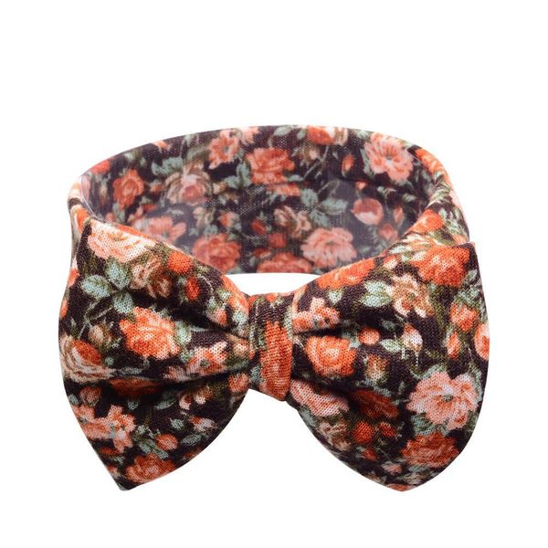 

2021 newborn contton floral hairband rabbit bowknot headband kids headwear flowers printed, Slivery;white
