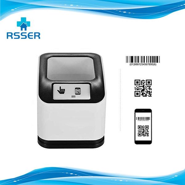 

2d/1d barcode scanner screen cmos deskreader usb rs232 bar code for retail supermarket qr payment scanning scanners