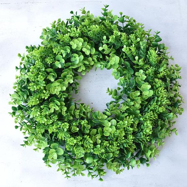 

decorative flowers & wreaths simulation eucalyptus encrypt milano grass wreath fake garland closet pendant wedding home decoration pograph p
