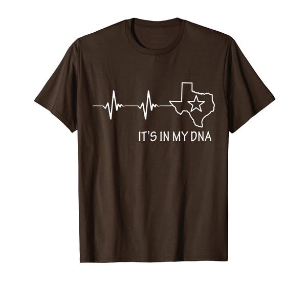 

texas cowboy heartbeat with lonestar, its in my dna t-shirt, White;black