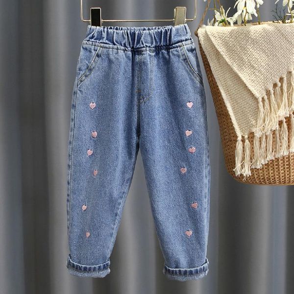 

jeans embroidered love, Blue