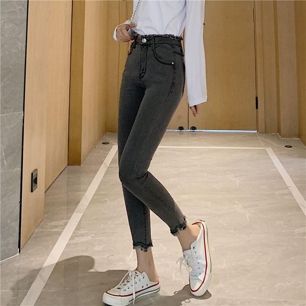 

women's jeans plus size skinny pencil for office ladies basic clothes women distressed stretch denim pants teenage girls slim streetwea, Blue