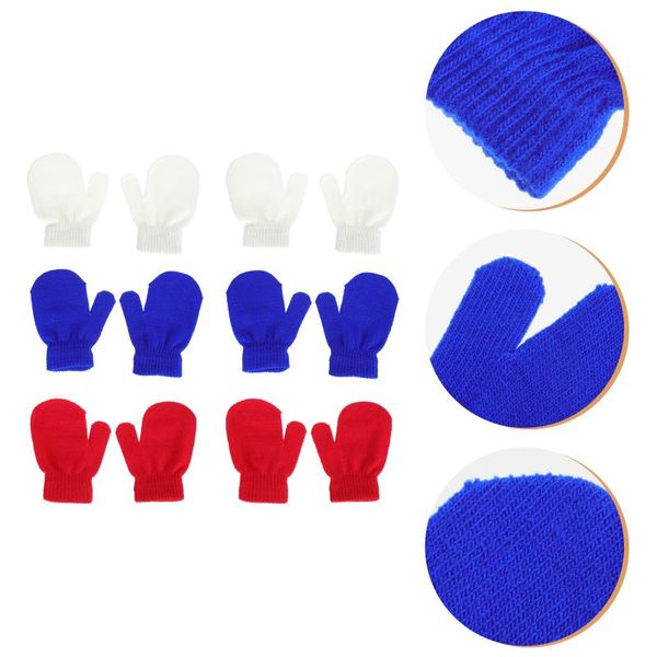 

party favor 6 pairs kids mittens warm winter knitted mitts children mitten outdoor