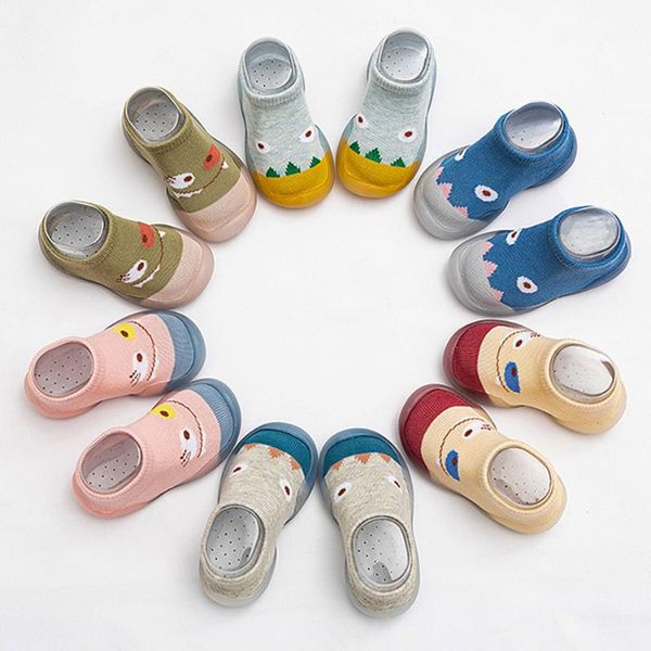 

slipper baby socks shoes infant color matching cute kids boys doll soft soled child floor toddler girls first walkers jyf, Black;grey