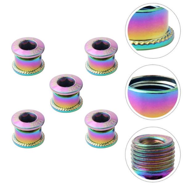 

bike heels & chainwheels 5pcs chainring wheel screw crank single disc bolt accessories