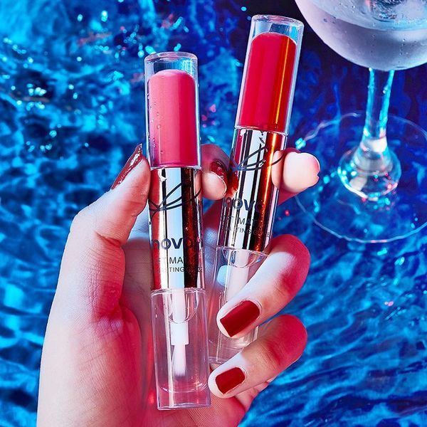 

double-headed velvet soft matte lip glaze jelly makeup raincoat waterproof long lasting silky touch moisturizing gloss1