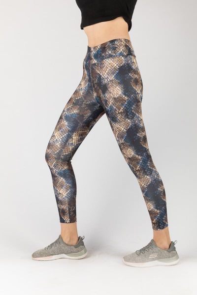 

women's leggings high waist stretchy recovery sweat-wicking underwear sport snake 0130000-1, Black