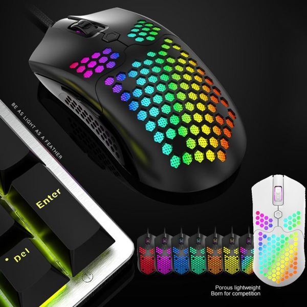 

mice m5 gaming mouse 12000dpi honeycomb design wired optical rgb color backlight mechanical computer gamer for lappc