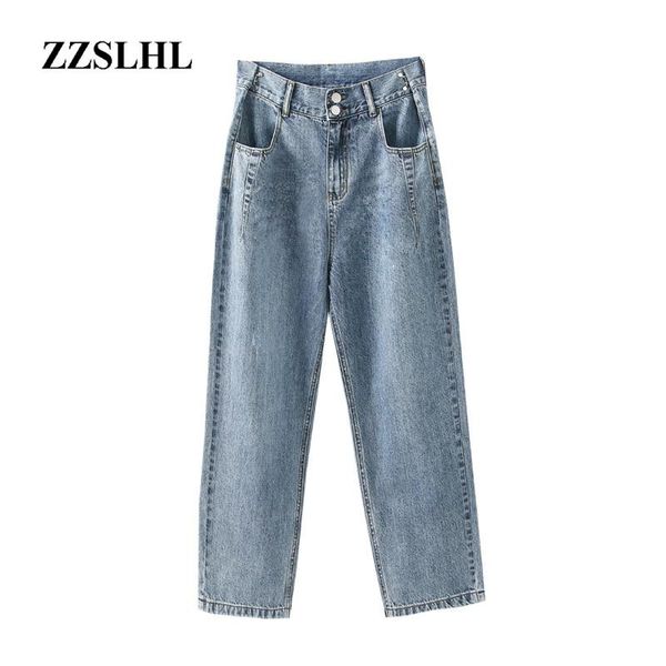 

women's jeans 2021 fashion women loose high waist boyfriend harajuku pants vintage jean korean harm pant all-match, Blue