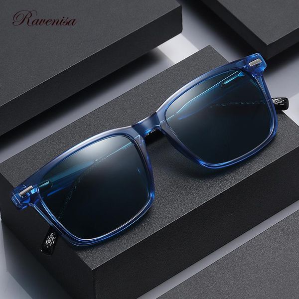 

fashion brand designer 2021 tr90 sun glasses for men women square blue sunglasses polarized uv400 gafes de dol, White;black