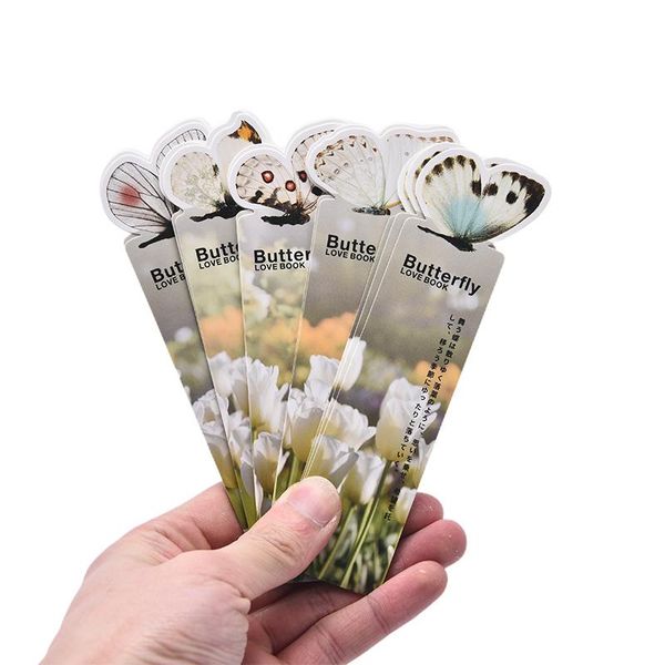 

10pcs/lot kawaii animal butterfly bookmark paper book mark creative decorative cards school stationery