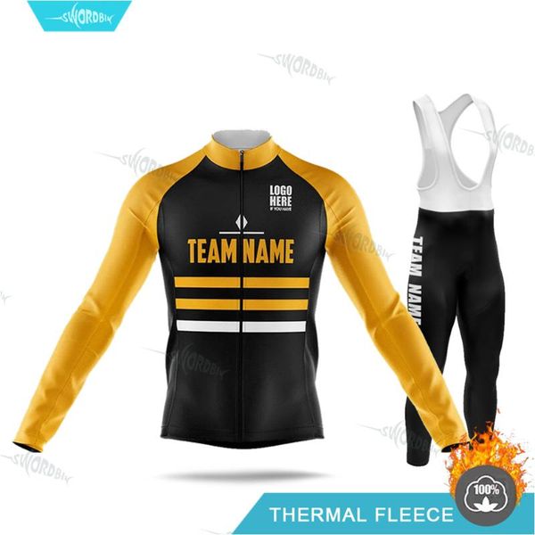 

cycling clothing long sleeve men jersey set pro team uniform custom racing sports kit winter breathable casual wear sets, Black;blue