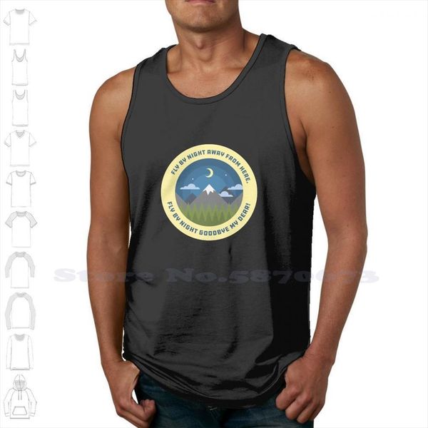 

fly by night custom funny tank sleeveless vest rush night mountain canadian, White;black